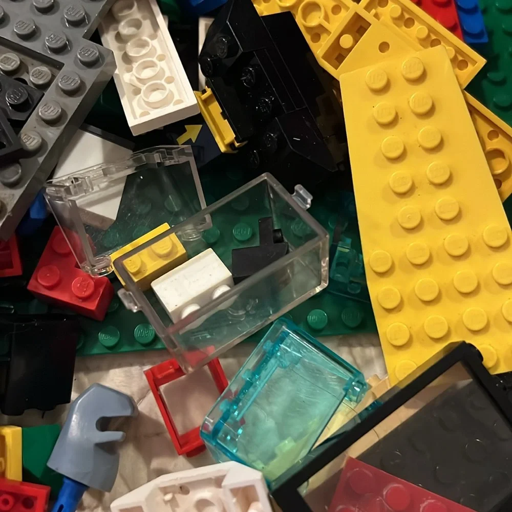 Vintage lot of legos motorcycle space doors windows more